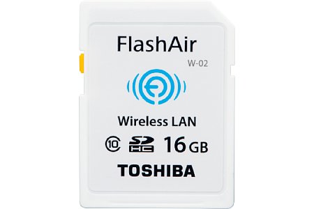 Toshiba FlashAir W-02 16 GByte Class 10 SDHC Speicherkarte. [Foto: Toshiba]