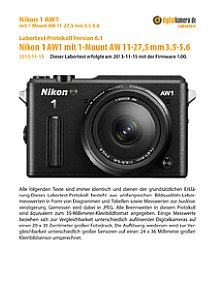 Nikon 1 AW1 mit 1-Mount AW 11-27,5 mm 3.5-5.6 Labortest, Seite 1 [Foto: MediaNord]