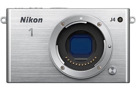 Bild Nikon 1 J4 in Silber, ohne Objektiv. [Foto: Nikon]