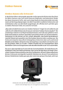 Bild Eine Outdoor-Fotokamera kaufen – oder doch vielleicht eine Actioncam? Wenn Sie sich das auch fragen, ist dieses Kapitel für Sie. [Foto: MediaNord]