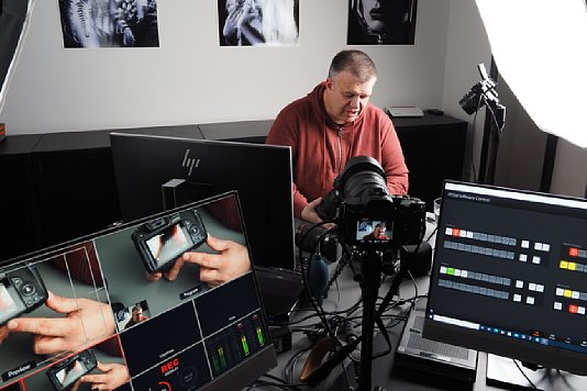 Bild Ernst Ulrich Soja während der Produktion des Canon Einsteiger-Videos. [Foto: MediaNord]