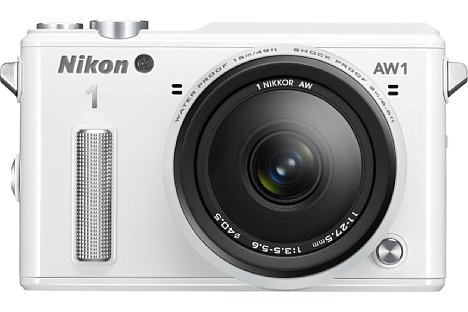 Bild Auch das Objektiv der Nikon 1 AW1 passt farblich zum jeweiligen Gehäuse. [Foto: Nikon]
