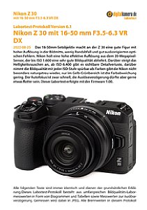 Nikon Z 30 mit Z 16-50 mm F3.5-6.3 VR DX Labortest, Seite 1 [Foto: MediaNord]