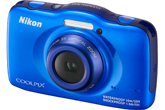 Bild Hier die Jungen-Version: Nikon Coolpix S32 in Blau. [Foto: Nikon]