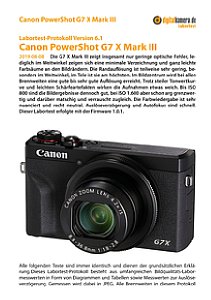 Canon PowerShot G7 X Mark III Labortest, Seite 1 [Foto: MediaNord]