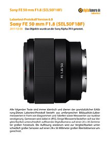 Sony FE 50 mm F1.8 (SEL50F18F) mit Alpha 7R II Labortest, Seite 1 [Foto: MediaNord]