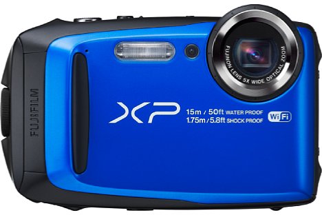 Bild Für knapp 220 Euro soll die Fujifilm FinePix XP90 ab Mitte Februar 2016 erhältlich sein. Neben Blau soll es das Gehäuse auch in den Farben Gelb, Schwarz-Grün und Schwarz-Orange geben. [Foto: Fujifilm]
