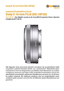 Sony E 16 mm F2.8 (SEL16F28) mit NEX-C3 Labortest, Seite 1 [Foto: MediaNord]