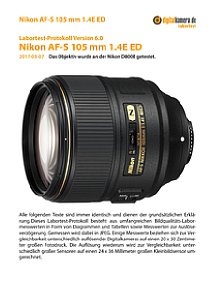 Nikon AF-S 105 mm 1.4E ED mit D800E Labortest, Seite 1 [Foto: MediaNord]