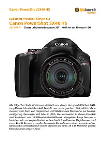 Canon PowerShot SX40 HS Labortest, Seite 1 [Foto: MediaNord]