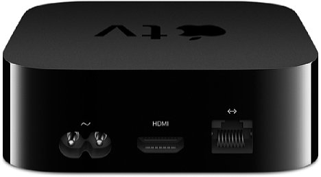 Bild Das Apple TV kommt (anders als die kleinen "HDMI-Stecker-Anhänger" von Google oder Amazon) als Set-Top-Box mit integriertem Netzteil, HDMI-Buchse und Netzwerk-Buchse. [Foto: Apple]