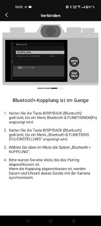 Bild Fujifilm XApp – Bluetoothkopplung Schritt 4. [Foto: MediaNord]