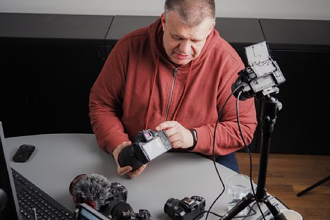 Bild Ernst Ulrich Soja während der Produktion des Canon Einsteiger-Videos. [Foto: MediaNord]