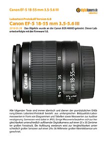 Canon EF-S 18-55 mm 3.5-5.6 III mit EOS 4000D Labortest, Seite 1 [Foto: MediaNord]