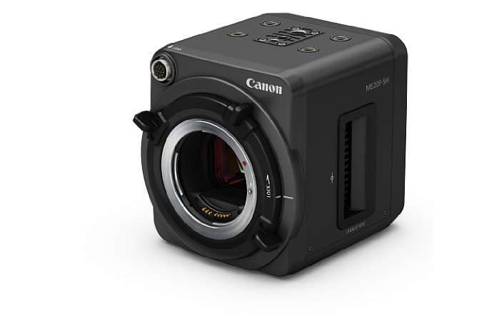 Bild Canon ME20F-SH Front mit Canon EF-Objektivanschluss. [Foto: Canon]