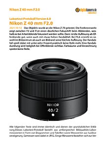 Nikon Z 40 mm F2.0 mit Z 7II Labortest, Seite 1 [Foto: MediaNord]