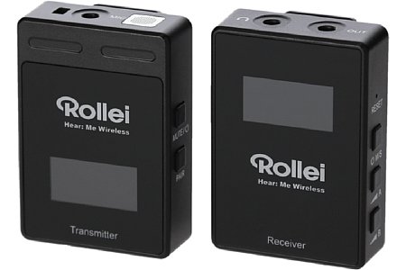 Rollei Hear:Me Wireless - Transmitter (links) und Receiver (rechts). [Foto: Rollei]