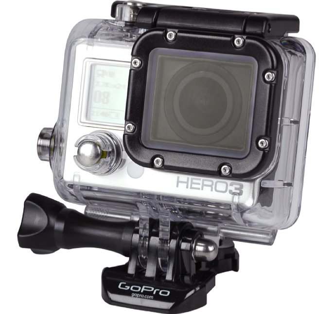 Bild GoPro Hero3 Black Edition im mitgelieferten Unterwassergehäuse. [Foto: MediaNord]
