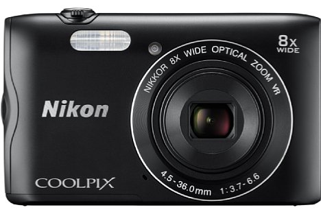 Bild Die 180 Euro teure Nikon Coolpix A300 kombiniert ein optisches 8-fach-Zoom mit 20 Megapixeln Auflösung in einem 20 Millimeter flachen Gehäuse. [Foto: Nikon]