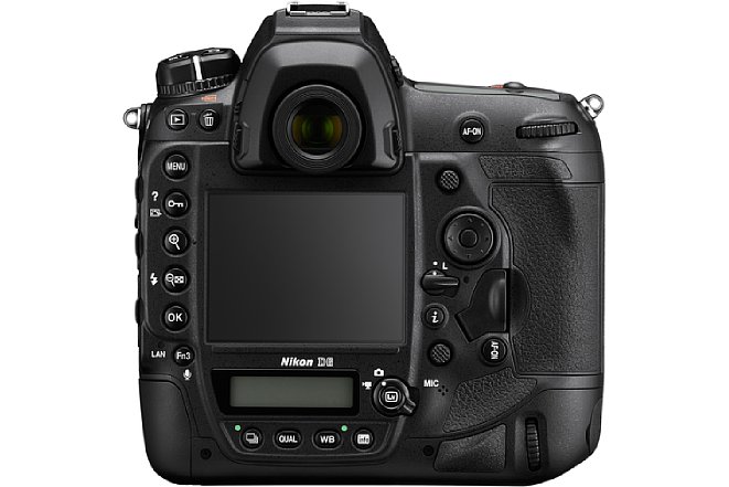 Bild Auf der Rückseite bietet die Nikon D6 unter dem Bildschirm ein kleines Status-Display. [Foto: Nikon]