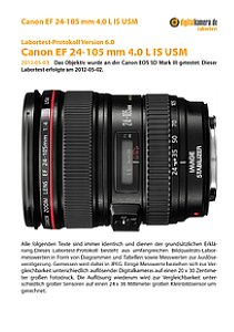Canon EF 24-105 mm 4.0 L IS USM mit EOS 5D Mark III Labortest, Seite 1 [Foto: MediaNord]