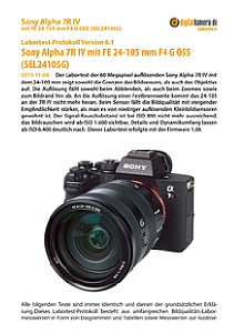Sony Alpha 7R IV mit FE 24-105 mm F4 G OSS (SEL24105G) Labortest, Seite 1 [Foto: MediaNord]