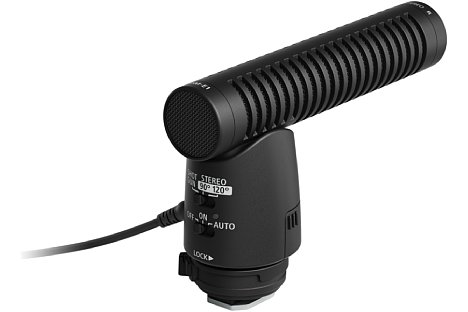 Bild Das Canon DM-E1 wird über eine 3,5 mm Miniklinke an die Kamera angeschlossen und mittels einer Lithium-Knopfzelle mit Strom versorgt. [Foto: Canon]