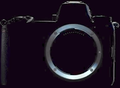 Bild Der neue Teaser von Nikon zur kommenden spiegellosen Vollformat-Systemkamera lässt die Form der Kamera und das Bajonett samt den Anschlusskontakten erkennen. [Foto: Nikon]