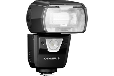 Bild Der Olympus FL-900R besitzt eine auf 1 m 100 Lux starke LED, die sich in 1-EV-Stufen auf bis zu 1/32 der Maximalleistung herunterregeln lässt. [Foto: Olympus]
