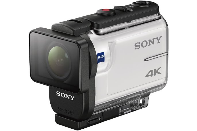Bild Zum Lieferumfang der Sony FDR-X3000R gehört ein bis 60 Meter dichtes Unterwassergehäuse. [Foto: Sony]