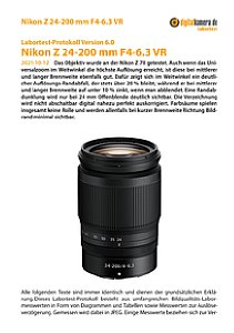 Nikon Z 24-200 mm F4-6.3 VR mit Z 7II Labortest, Seite 1 [Foto: MediaNord]