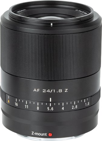 Bild Das Viltrox AF 24 mm F1.8 STM ist nicht nur für Sony E erhältlich, sondern auch, wie hier abgebildet,. für Nikon Z. [Foto: Viltrox]
