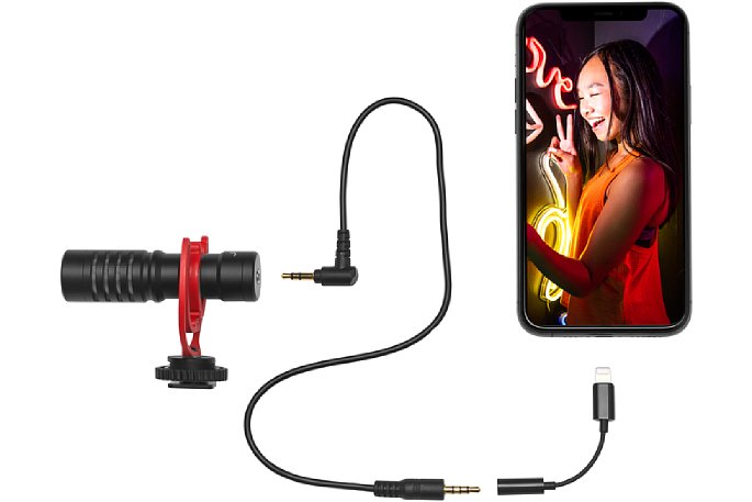 Bild Für Apple iPhones wird beim Wavo Mobile Mikrofon sogar ein Lightning-Adapter mitgeliefert. [Foto: Joby]