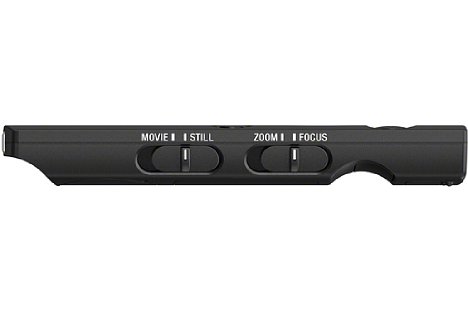 Bild Die seitlichen Schiebeschalter der Sony RMT-P1BT Bluetooth-Fernbedienung weisen den oberen Tasten andere Funktionen zu. [Foto: Sony]