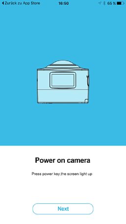 Bild Die App erklärt, wie du zur Verbindung der Kamera per WLAN vorgehen musst. [Foto: MediaNord]