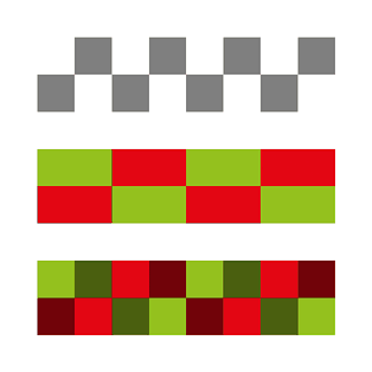 Bild Während die Helligkeit jedes Pixels einzeln gespeichert wird, fasst eine Farbunterabtastung von 4:2:2 jeweils zwei Pixel nebeneinander zusammen, die übereinander aber nicht, eine höhere Farbgenauigkeit ist die Folge, was aber mehr Speicherplatz kostet. [Foto: MediaNord]