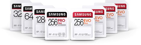 Bild Samsung Evo Plus und Pro Plus SD-Karten. [Foto: Samsung]