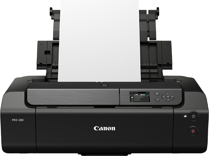 Bild Dank zwei Papierzufühungen kann der Canon Pixma Pro-200 mit unterschiedlichen Medientypen versorgt werden. [Foto: Canon]