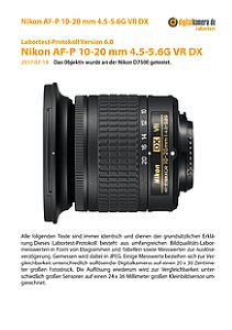 Nikon AF-P 10-20 mm 4.5-5.6G VR DX mit D7500 Labortest, Seite 1 [Foto: MediaNord]