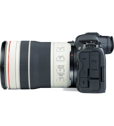 Bild Das Canon RF 70-200 mm F4L IS USM bietet drei Einstellringe und insgesamt fünf Schalter, womit sich Zoom, Bildstabilisator, Fokus und noch mehr sehr ergonomisch steuern lassen. [Foto: MediaNord]