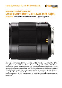 Leica Summilux-TL 1:1,4/35 mm Asph. mit CL (Typ 7323) Labortest, Seite 1 [Foto: MediaNord]