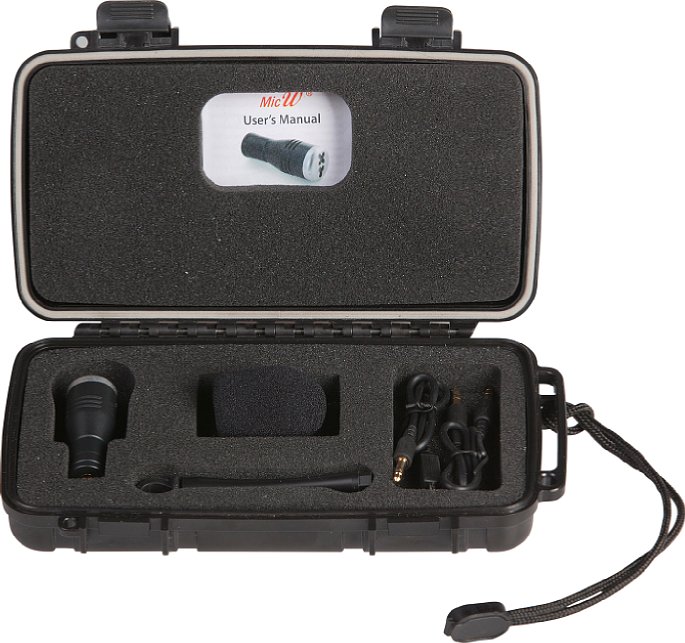 Bild Das MicW iGoMic Mikrofon wird in einem stabilen Kunststoff-Koffer geliefert. [Foto: MicW]