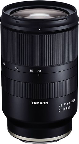 Bild Das 28-75 mm F/2.8 Di III RXD (Modell A036) ist das erste spiegellose Kleinbildobjektiv von Tamron und bereits ab rund 800 Euro mit Sony-E-Anschluss erhältlich. [Foto: Tamron]