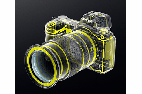 Bild Zudem schützen zahlreiche Dichtungen das Innere der Nikon Z 6 und Z 7 sowie des Objektivs (hier das 24-70 mm F4) vor dem Eindringen von Staub und Feuchtigkeit. [Foto: Nikon]