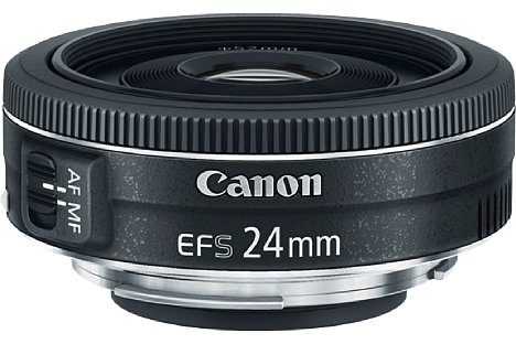Bild Das Canon EF-S 24 mm 2.8 STM misst 68,2 mal 22,8 Millimeter. [Foto: Canon]