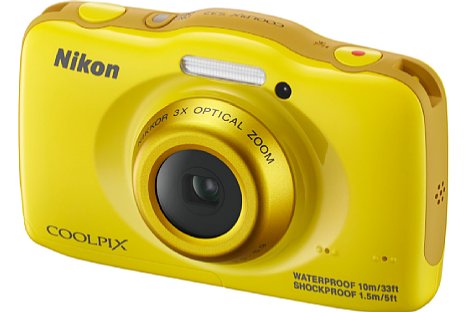 Bild ... und in gelb. 110 EUR soll die Nikon Coolpix S32 etwa kosten. [Foto: Nikon]