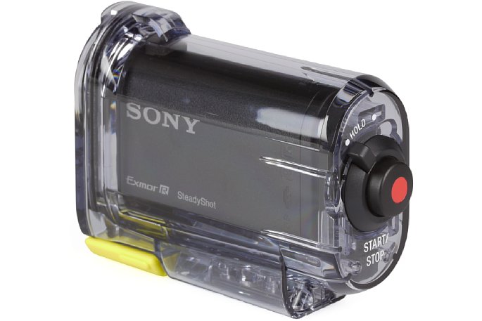 Bild Auf der Rückseite der Sony HDR-AS15 Action-Cam ist der große Aufnahmetaster erkennbar. [Foto: MediaNord]