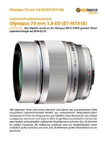 Olympus 75 mm 1.8 ED (ET-M7518) mit OM-D E-M10 Labortest, Seite 1 [Foto: MediaNord]