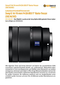 Sony E 16-70 mm F4 ZA OSS T* Vario-Tessar (SEL1670Z) mit Alpha 6000 Labortest, Seite 1 [Foto: MediaNord]