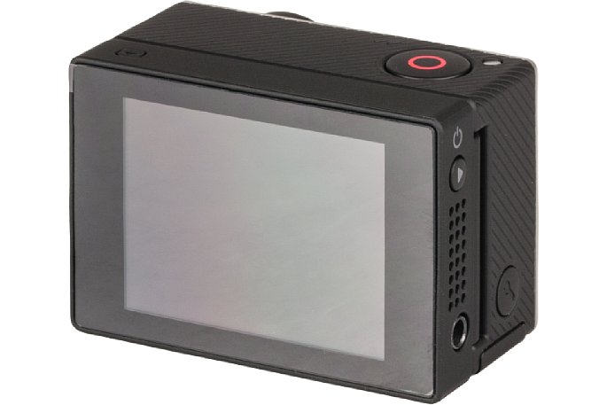 Bild GoPro Hero4 mit LCD Touch BacPac bilden eine optische Einheit. Der Monitor füllt die Rückwand fast aus und erweitert die Hero4 Black um eine komfortable Bedienung, Lautsprecher und Kopfhöreranschluss. [Foto: MediaNord]